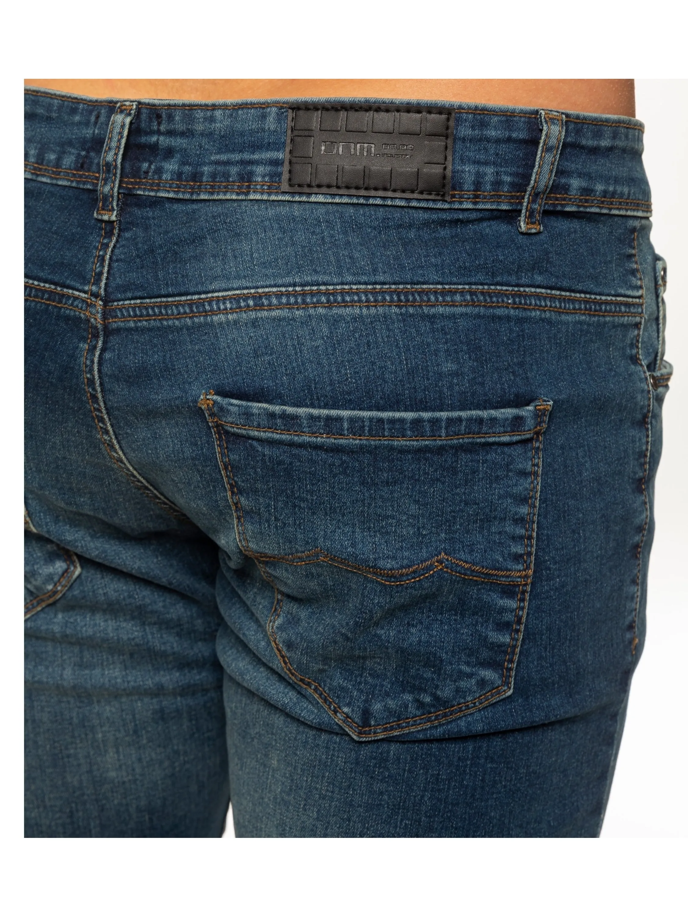 Mens Skinny Stretch Stonewash Denim Jeans | Enzo Designer Menswear