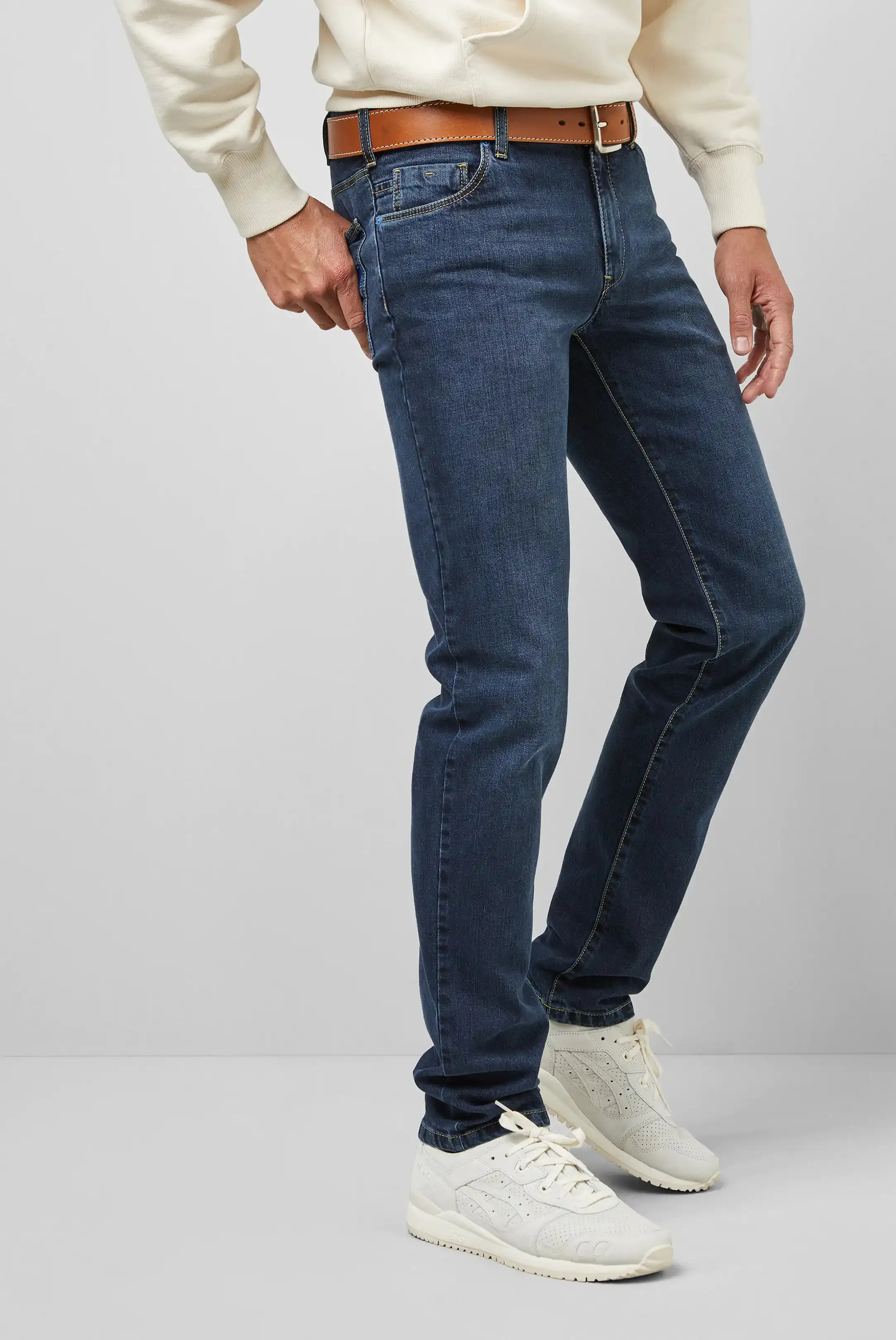 MEYER M5 Jeans - 6207 Slim Fit - Fairtrade Stretch Denim - Overdyed Blue