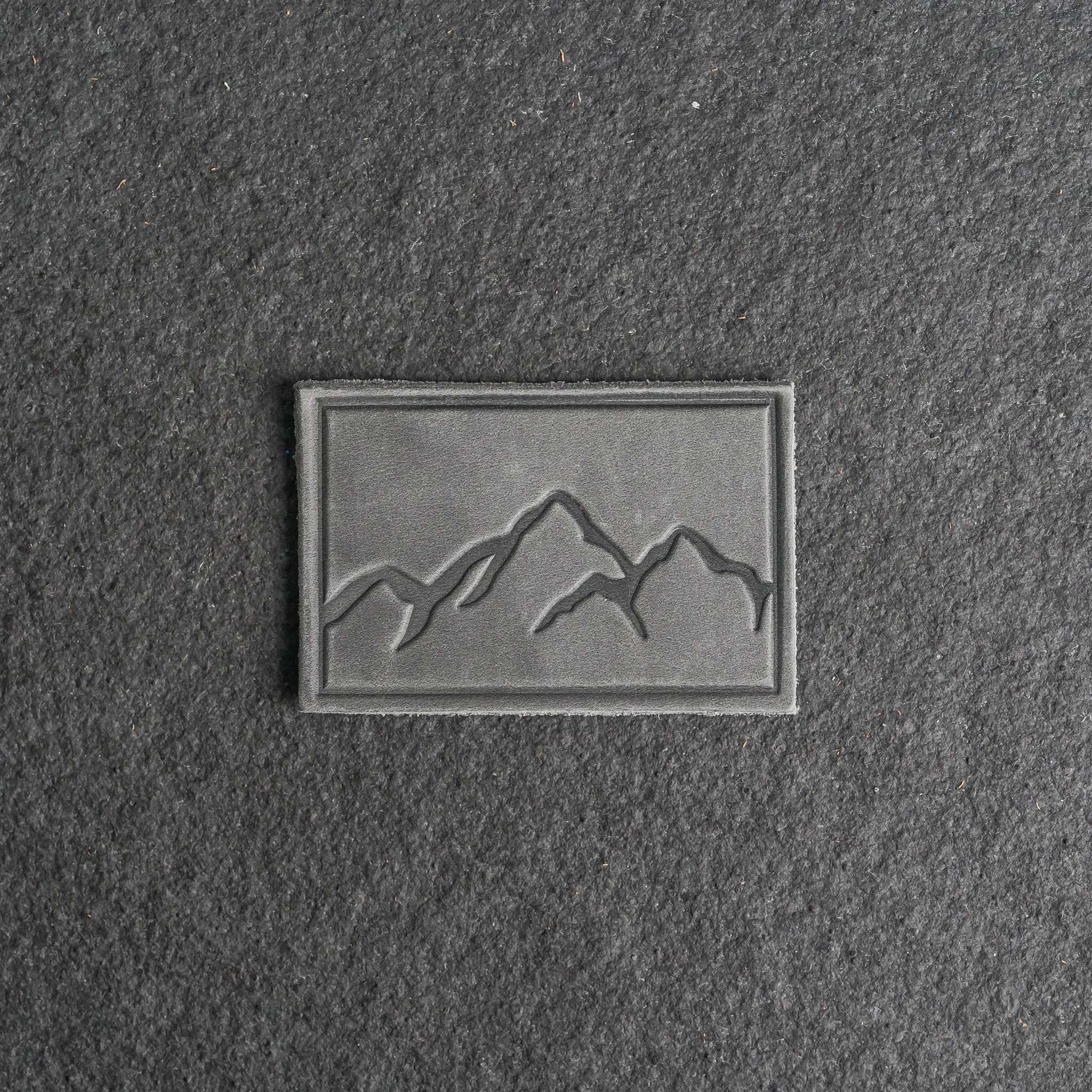 Mountain Range Leather Patches with optional Velcro added