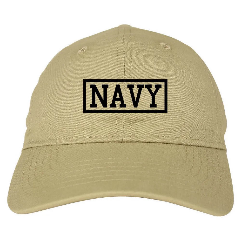 Navy Box Dad Hat