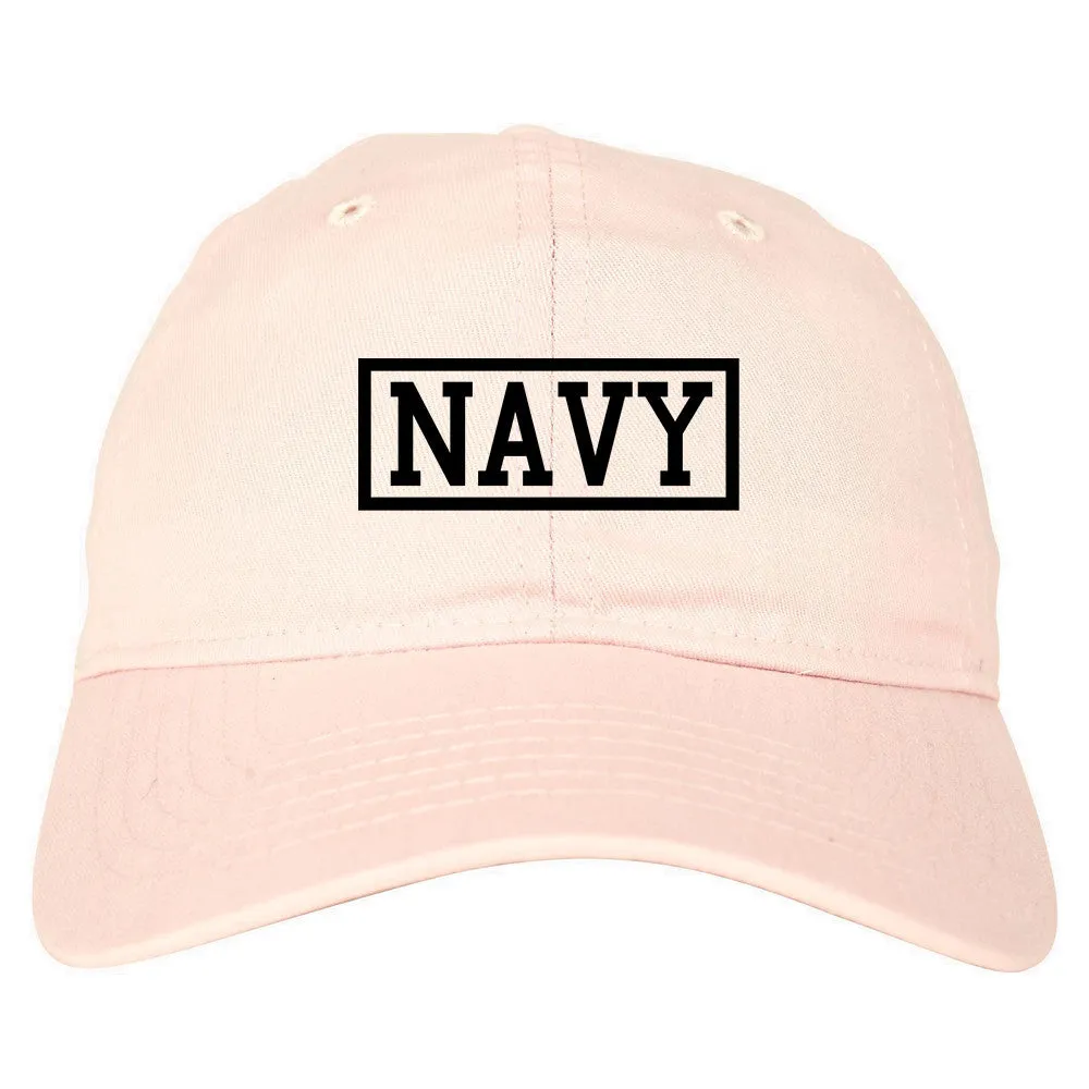 Navy Box Dad Hat