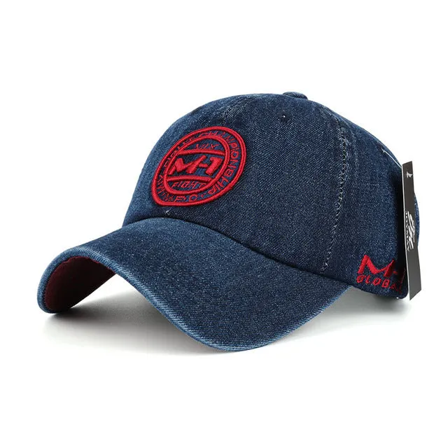 New arrival high quality snapback cap demin baseball cap 5 color Jean badge embroidery hat for men women boy girl cap B346