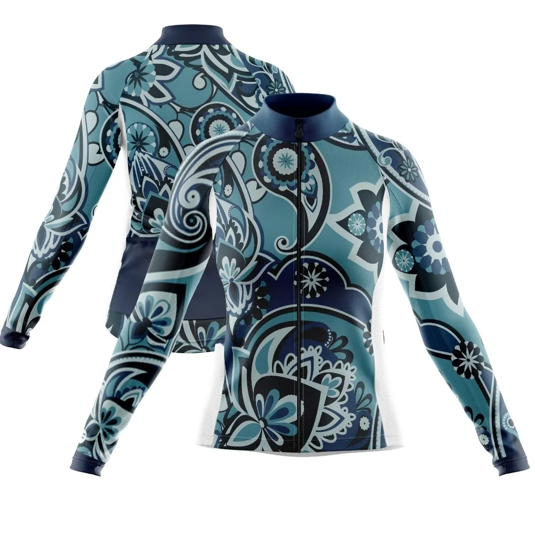 NEW! Blue Oasis | Women's Long Sleeve Cycling Jersey