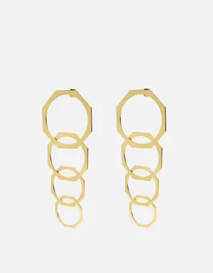 Octet Earrings, Gold Vermeil