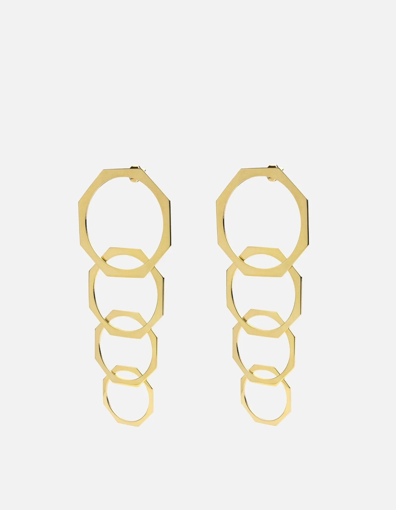 Octet Earrings, Gold Vermeil