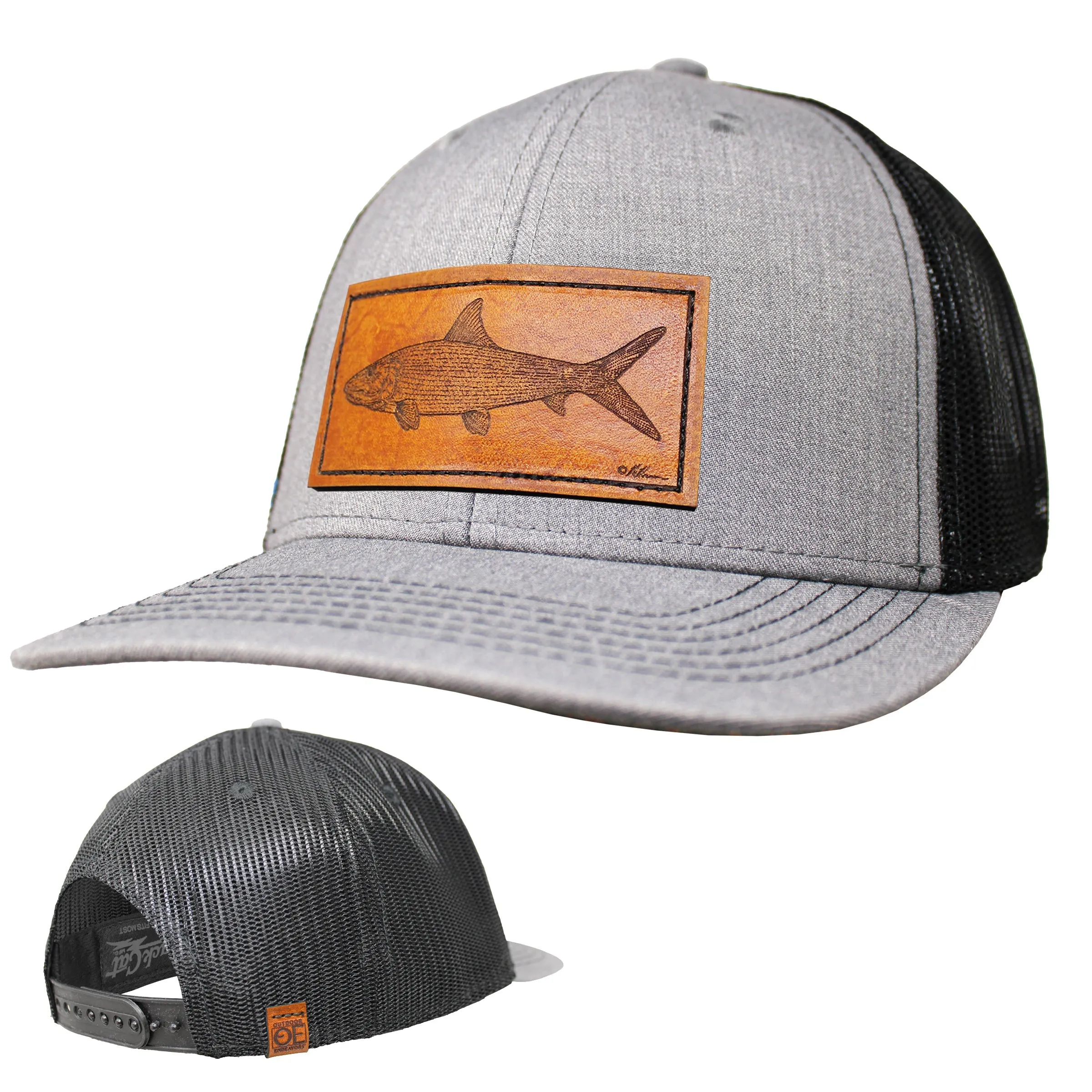 OE - Performance Trucker Hat - Bonefish Leather Patch