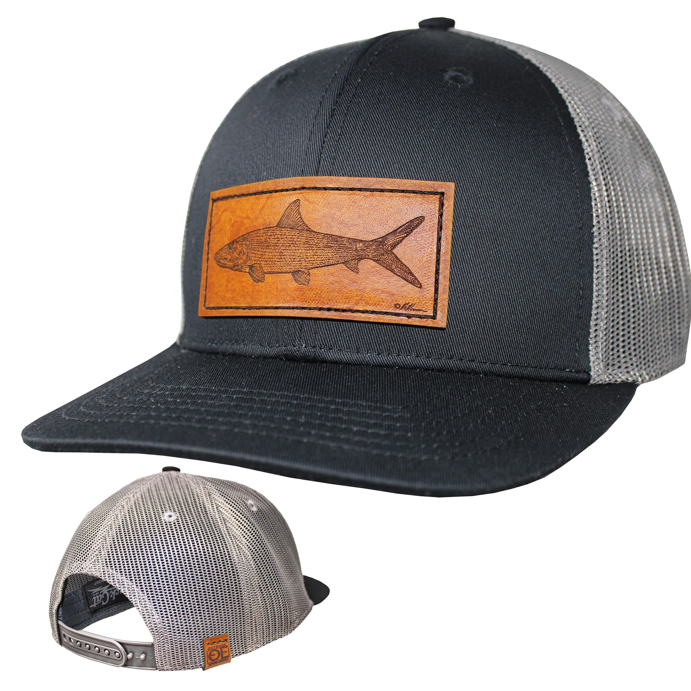 OE - Performance Trucker Hat - Bonefish Leather Patch