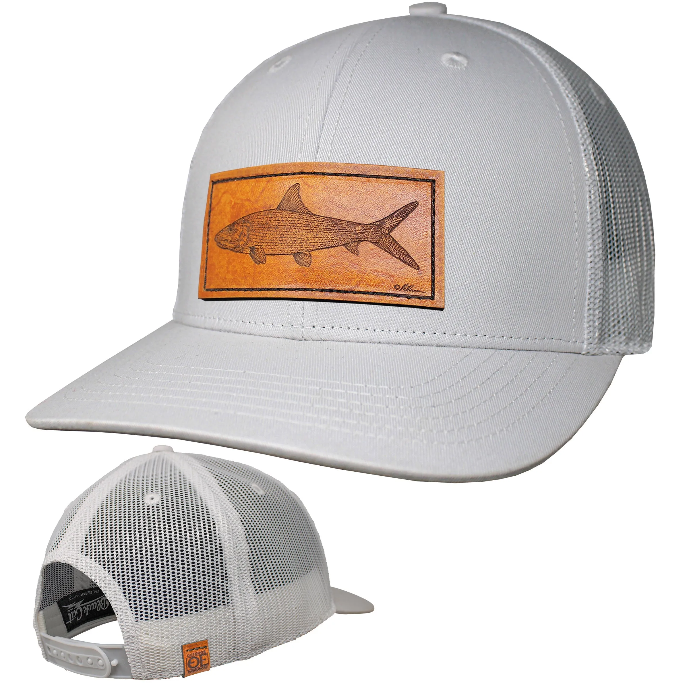 OE - Performance Trucker Hat - Bonefish Leather Patch