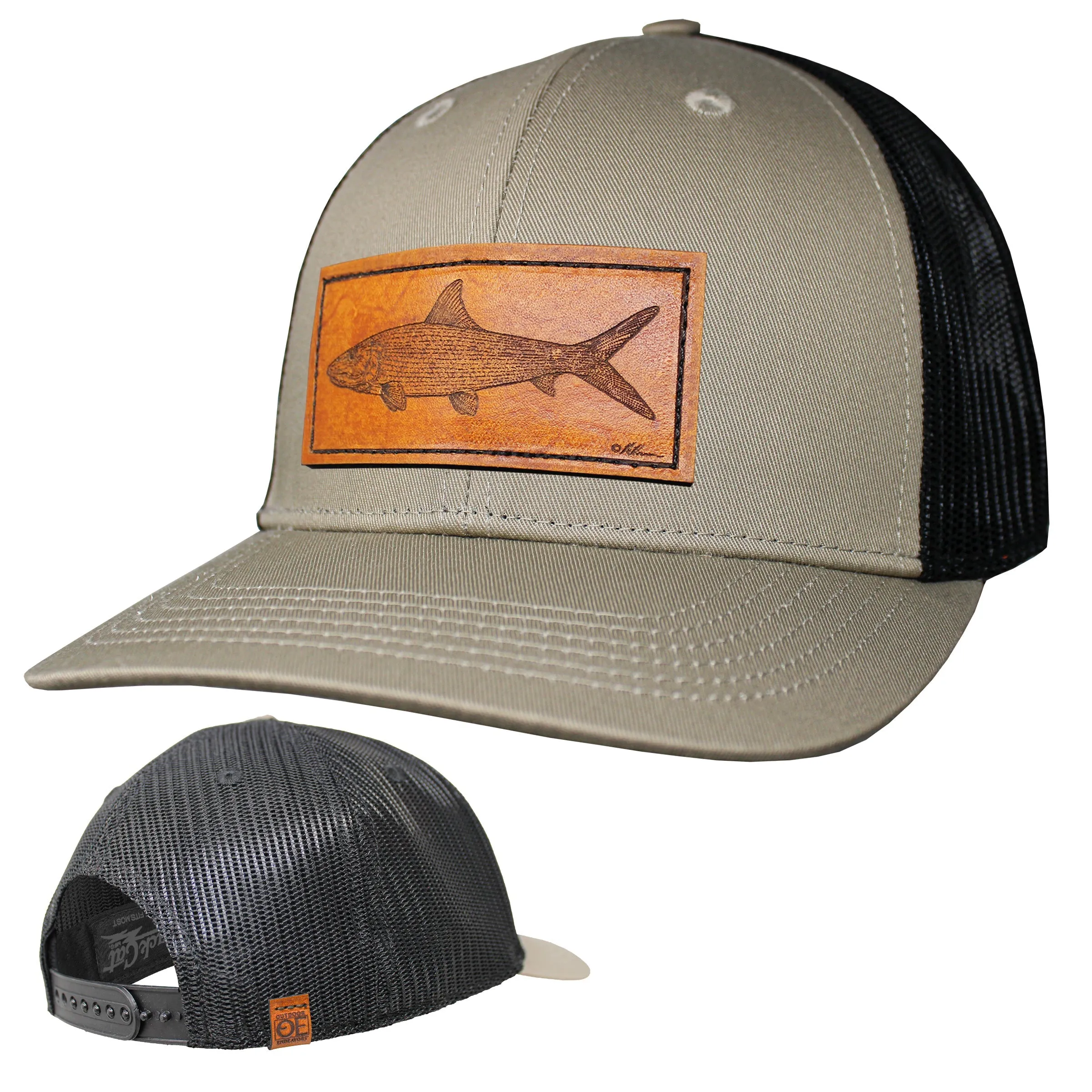 OE - Performance Trucker Hat - Bonefish Leather Patch