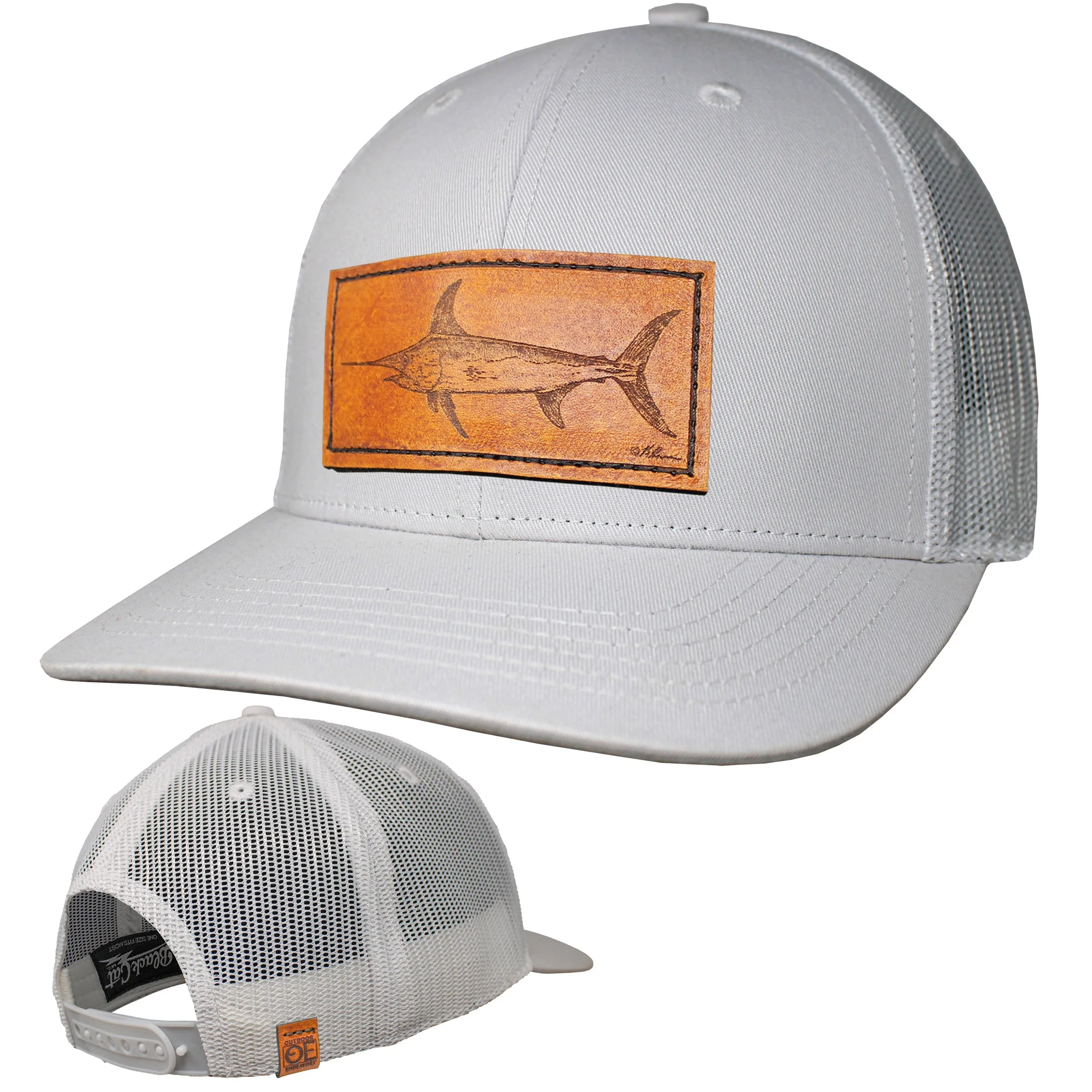 OE - Performance Trucker Hat - Swordfish Leather Patch