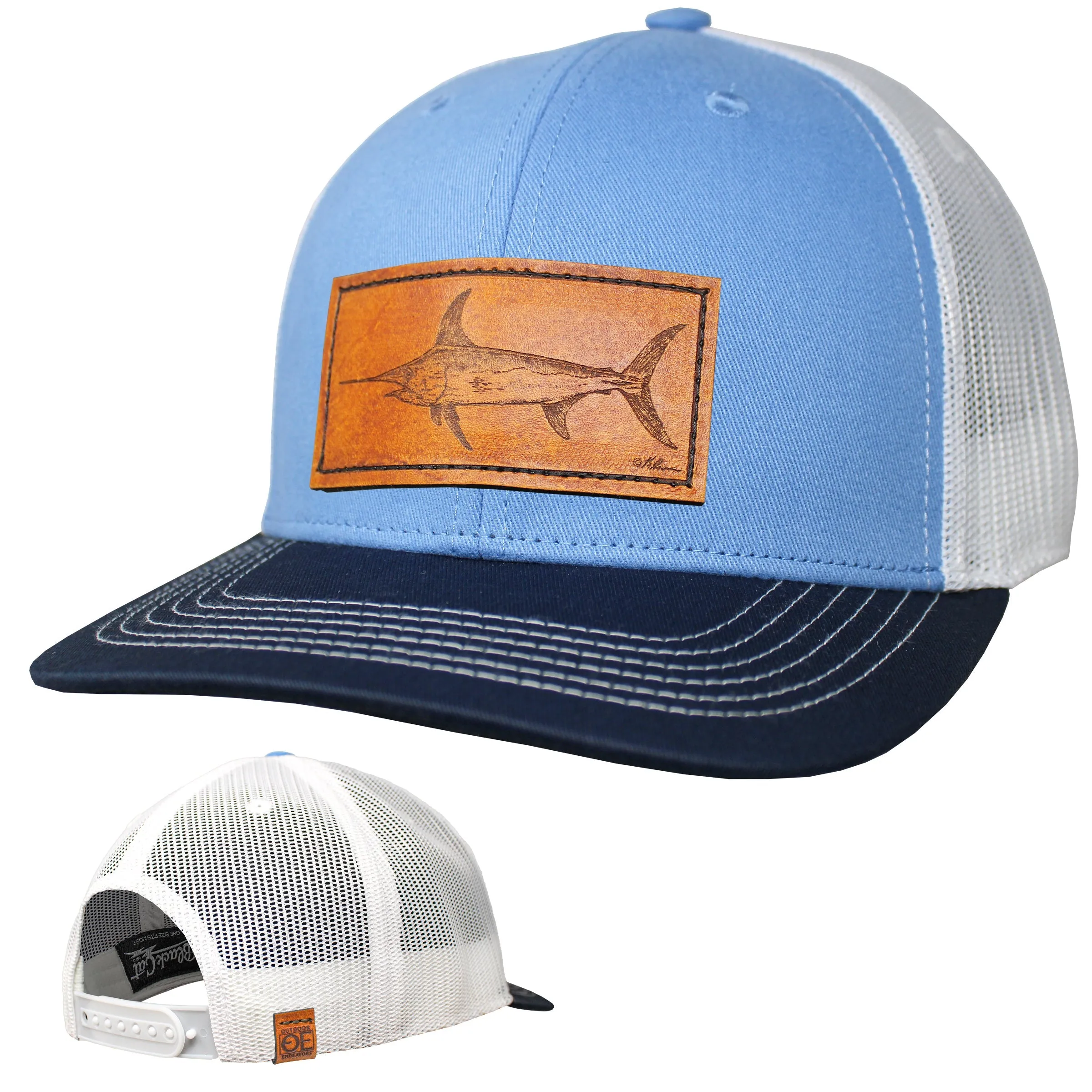 OE - Performance Trucker Hat - Swordfish Leather Patch