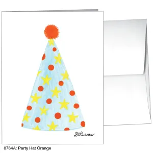 Party Hat Orange, Greeting Card (8764A)