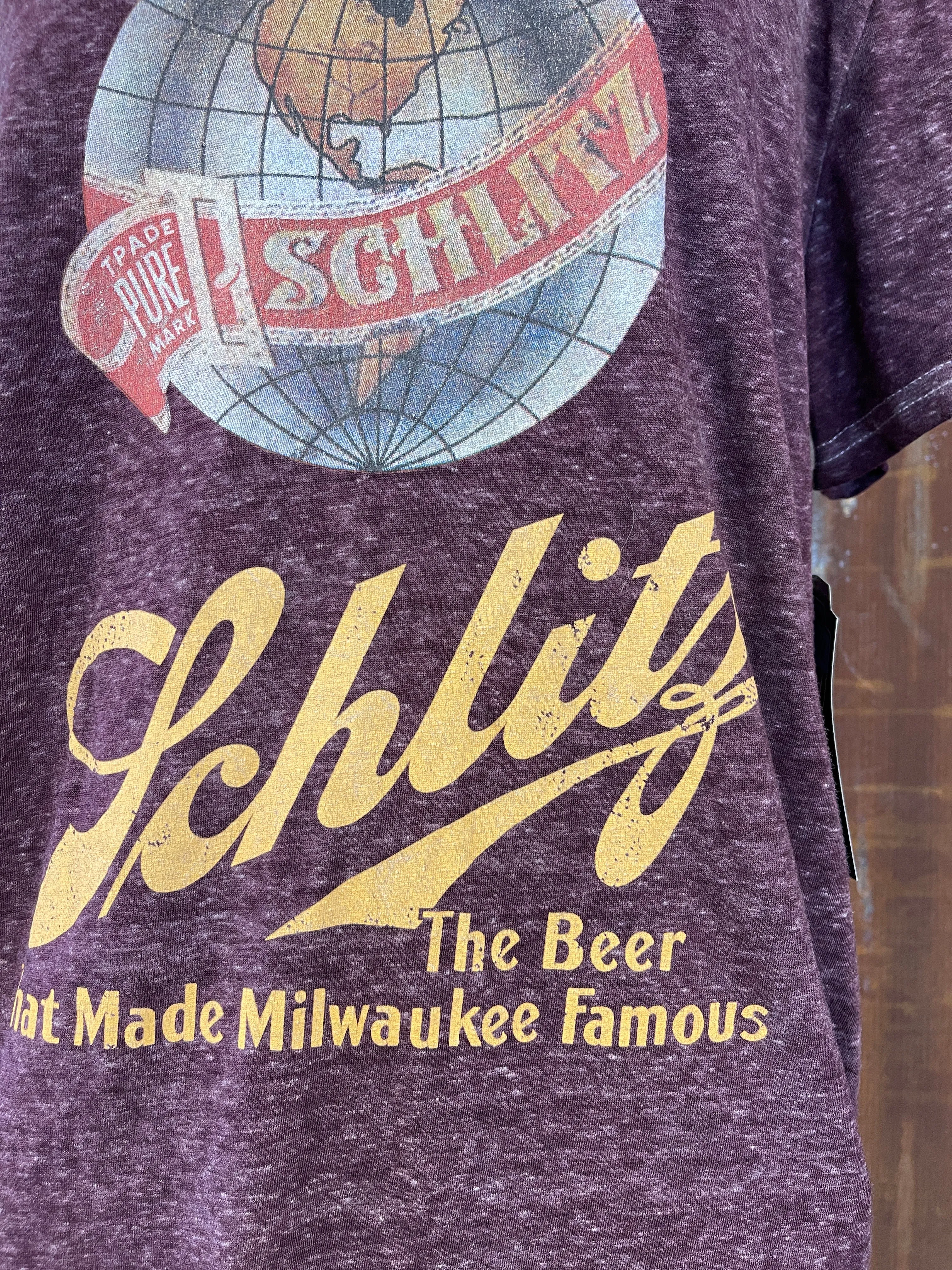 Schlitz on Draught LUXE Tee- Plum CLEARANCE