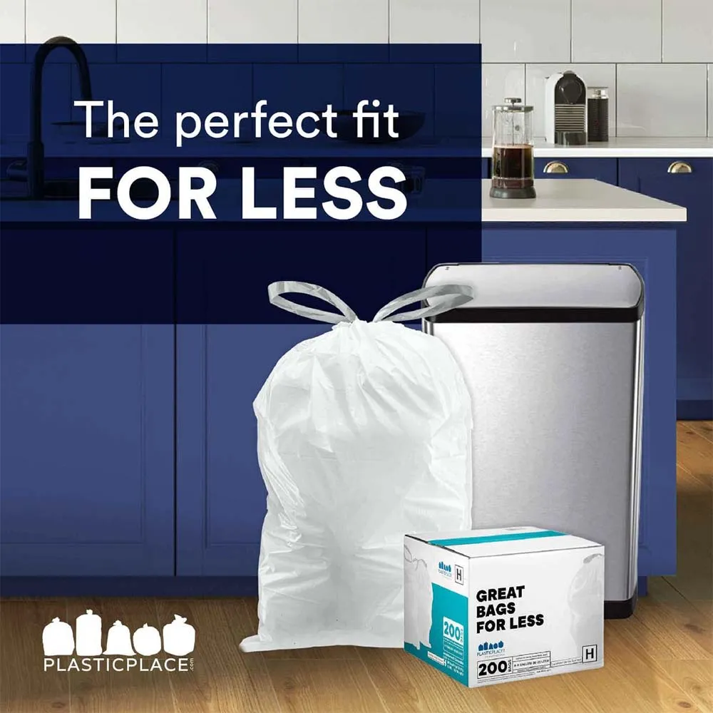 Simplehuman®* Compatible Trash Bags - Code E - 5.2 Gallon - 100/Case