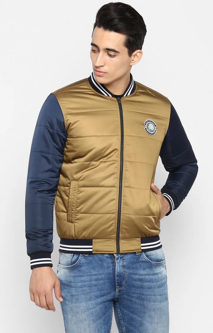 Spykar Brown Nylon Regular Fit Jacket For Men