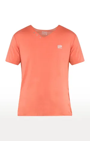 Spykar Men Coral Solid Slim Fit T-Shirt