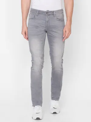 Spykar Men Grey Cotton Regular Fit Straight Length Jeans - (Rico)