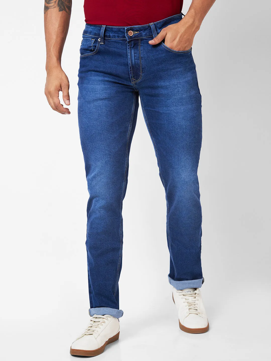 Spykar Men Heavy Fade Stretchable Jeans