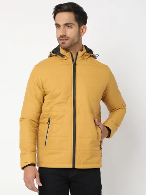 Spykar Men Mustard Nylon Regular Fit Jacket