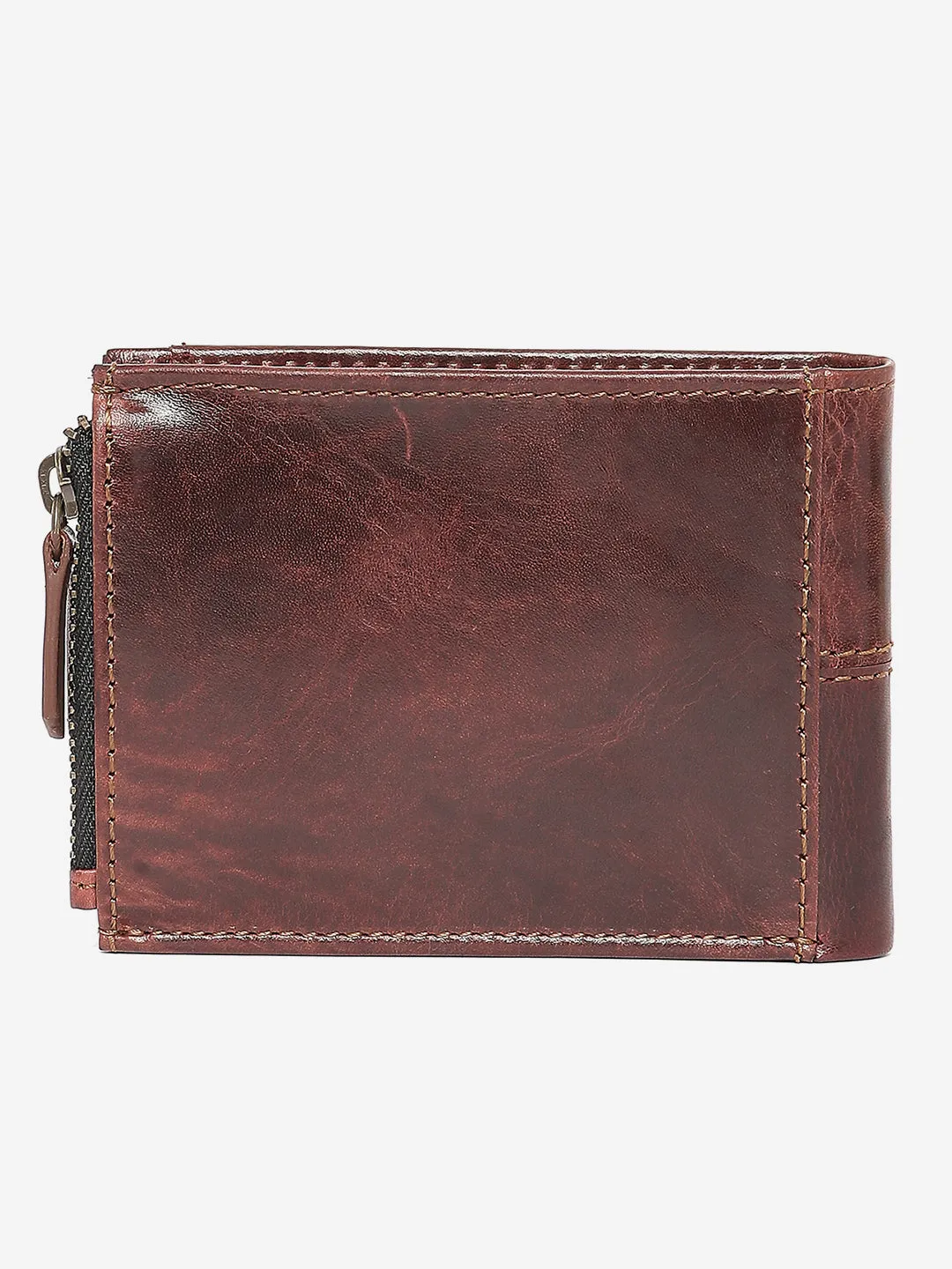 Spykar Men Wine Leather Wallet