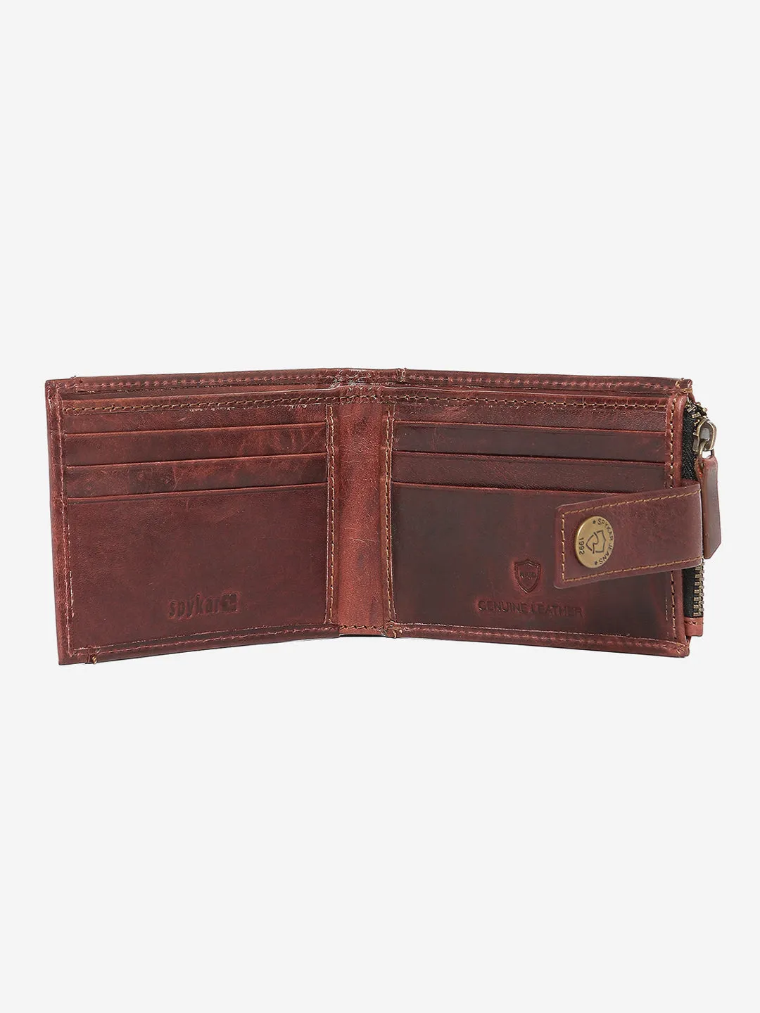 Spykar Men Wine Leather Wallet