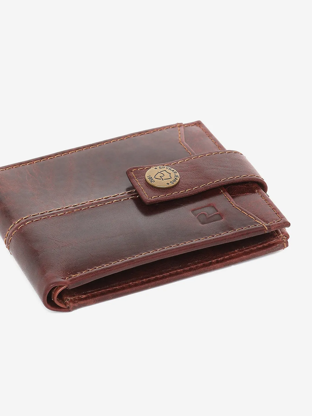 Spykar Men Wine Leather Wallet