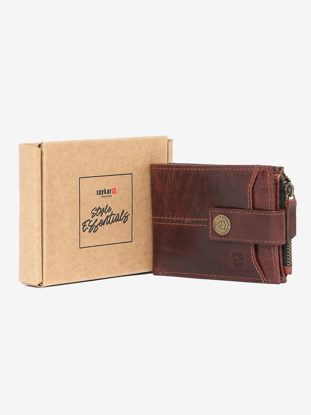 Spykar Men Wine Leather Wallet