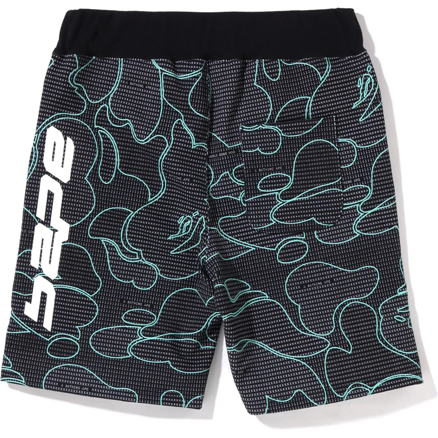 TEXT CODE CAMO SWEAT SHORTS MENS