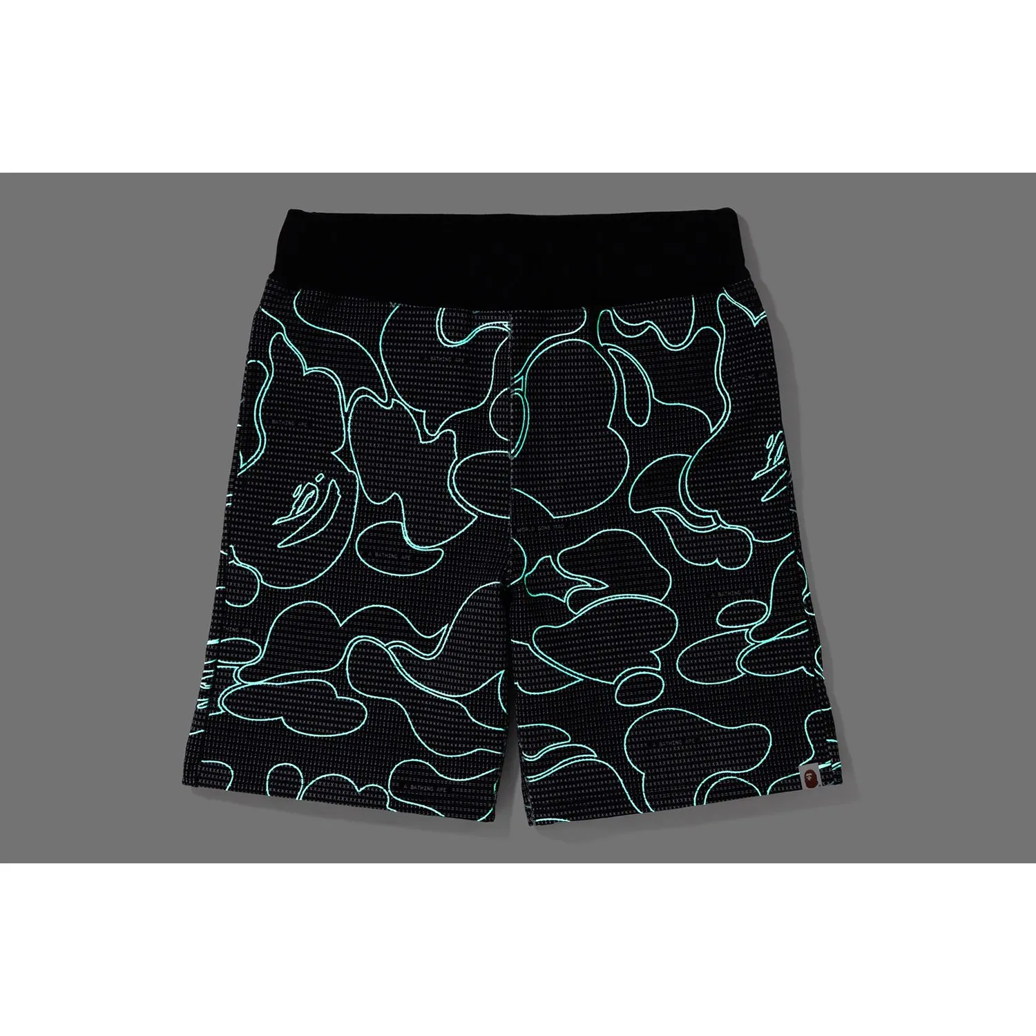 TEXT CODE CAMO SWEAT SHORTS MENS