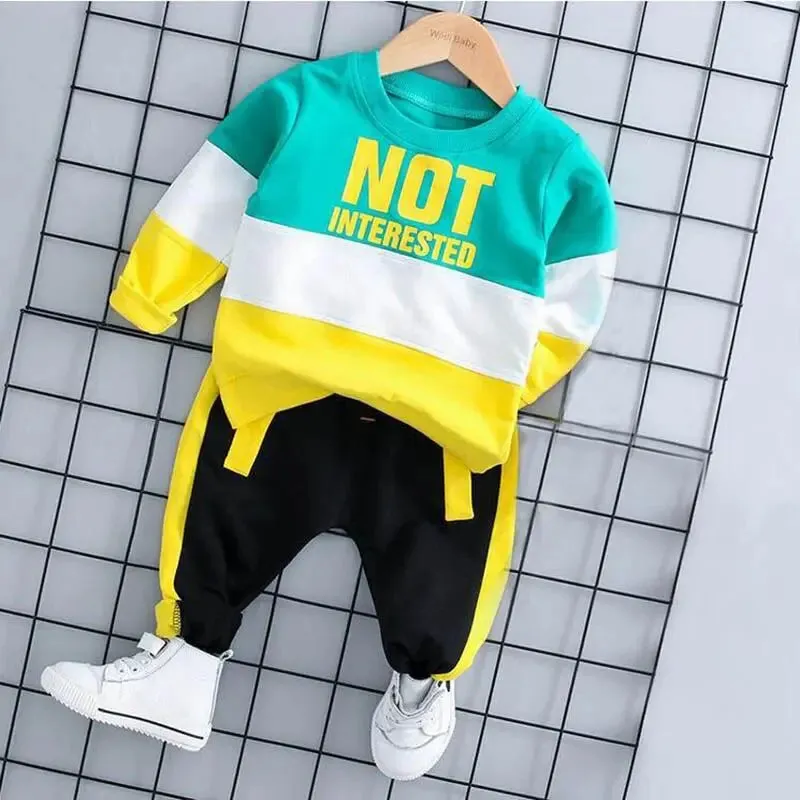 Toddler Tracksuit Spring Baby Clothing Sets Children Boys Fashion Sport Clothes Kids Cartoon Bear Sweatshirt And Pants 2Pcs Suit