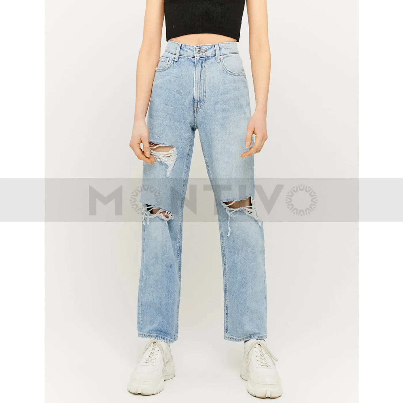 TW High Waist Straight Leg Jeans